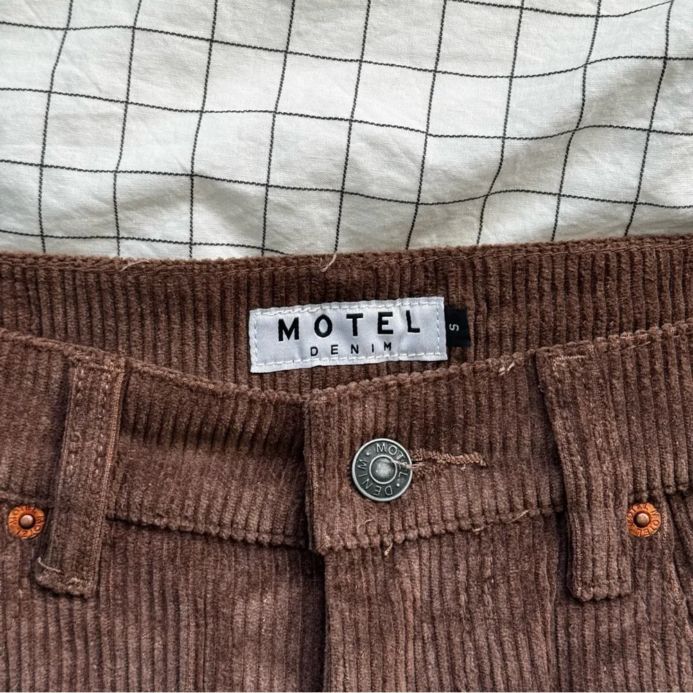 Motel Rocks dark brown parallel corduroy jeans/pants - Picture 3 of 12